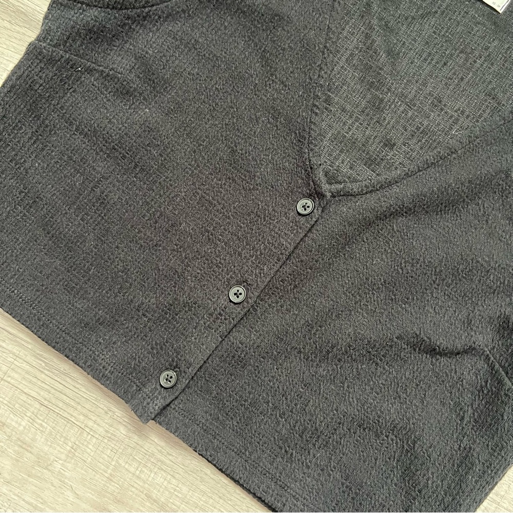 OAK + FORT BUTTON FRONT VEST TANK Gauzy XS Black - Picture 7 of 11